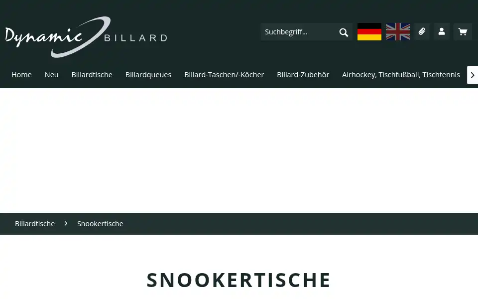 Screenshot of dynamic-billard.de