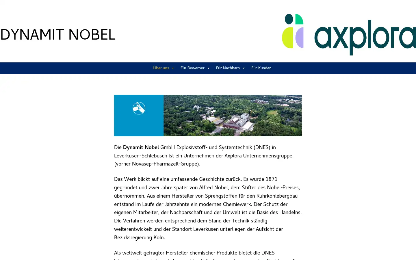 Screenshot of dynamit-nobel.com