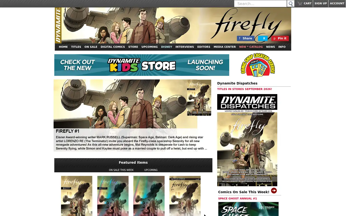 Screenshot of dynamite.com