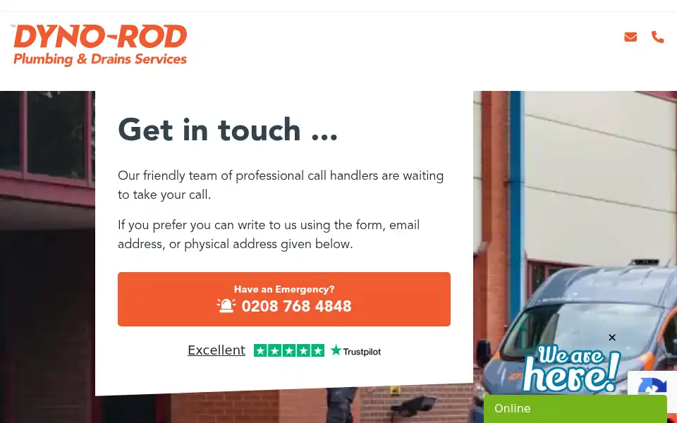 Screenshot of dynoplumbingkent.co.uk