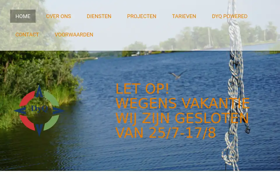 Screenshot of dyq-marine.nl