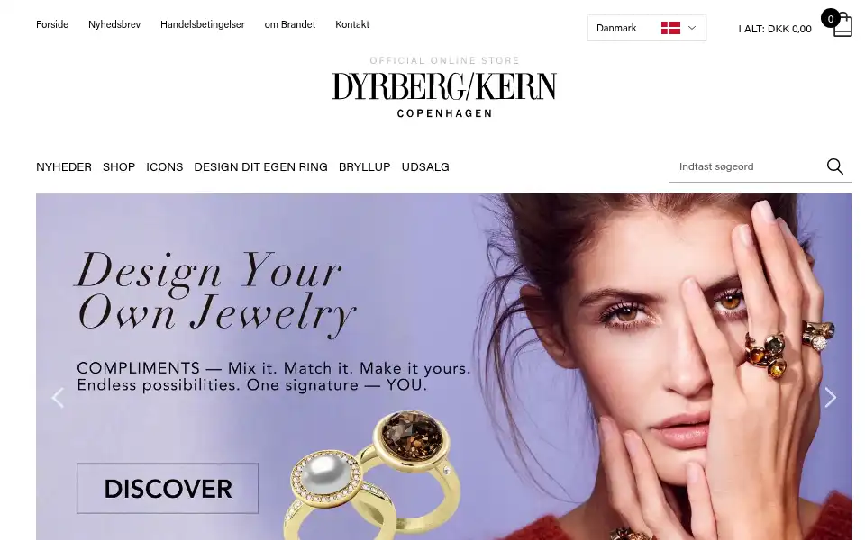 Screenshot of dyrbergkern.dk