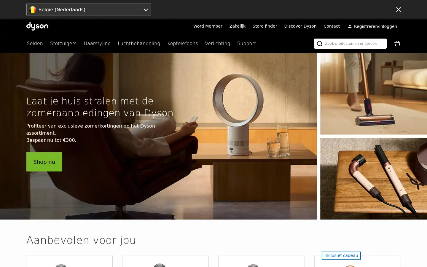 Screenshot of dyson.be