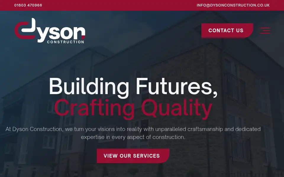 Screenshot of dysonconstruction.co.uk