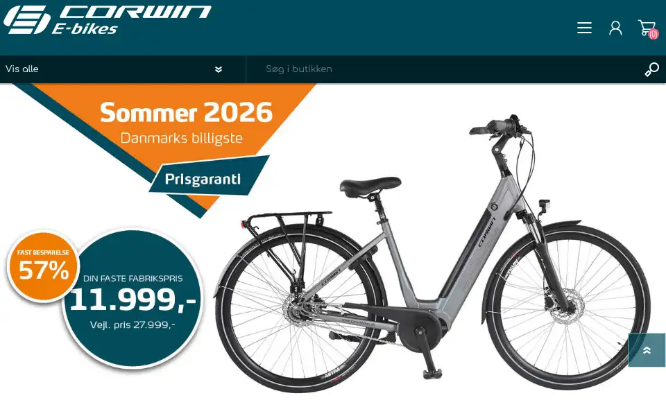 Screenshot of e-bikes.dk