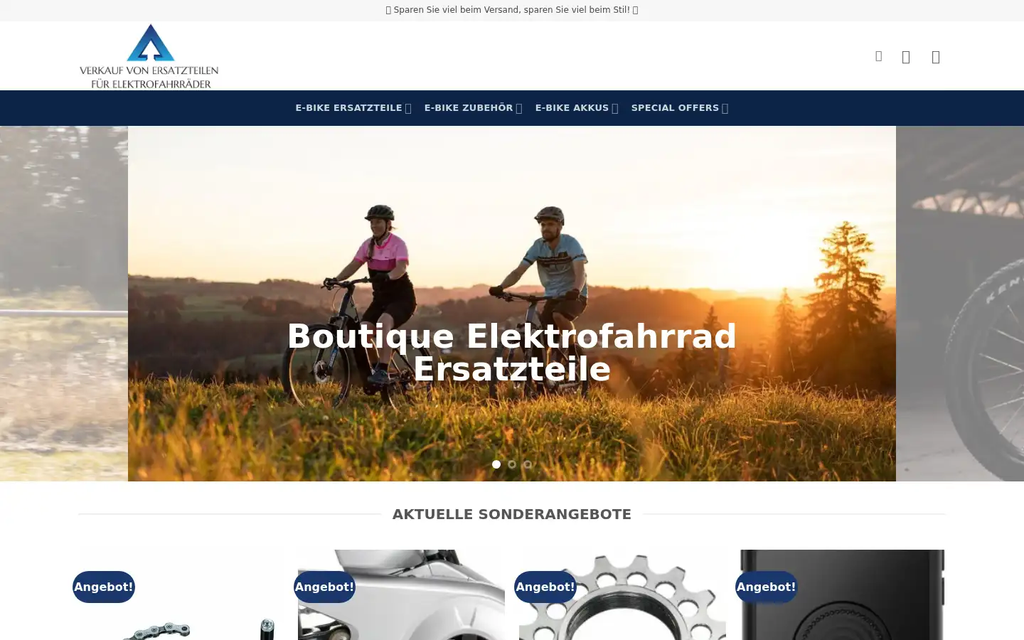 Screenshot of e-bikesparepartsde.com