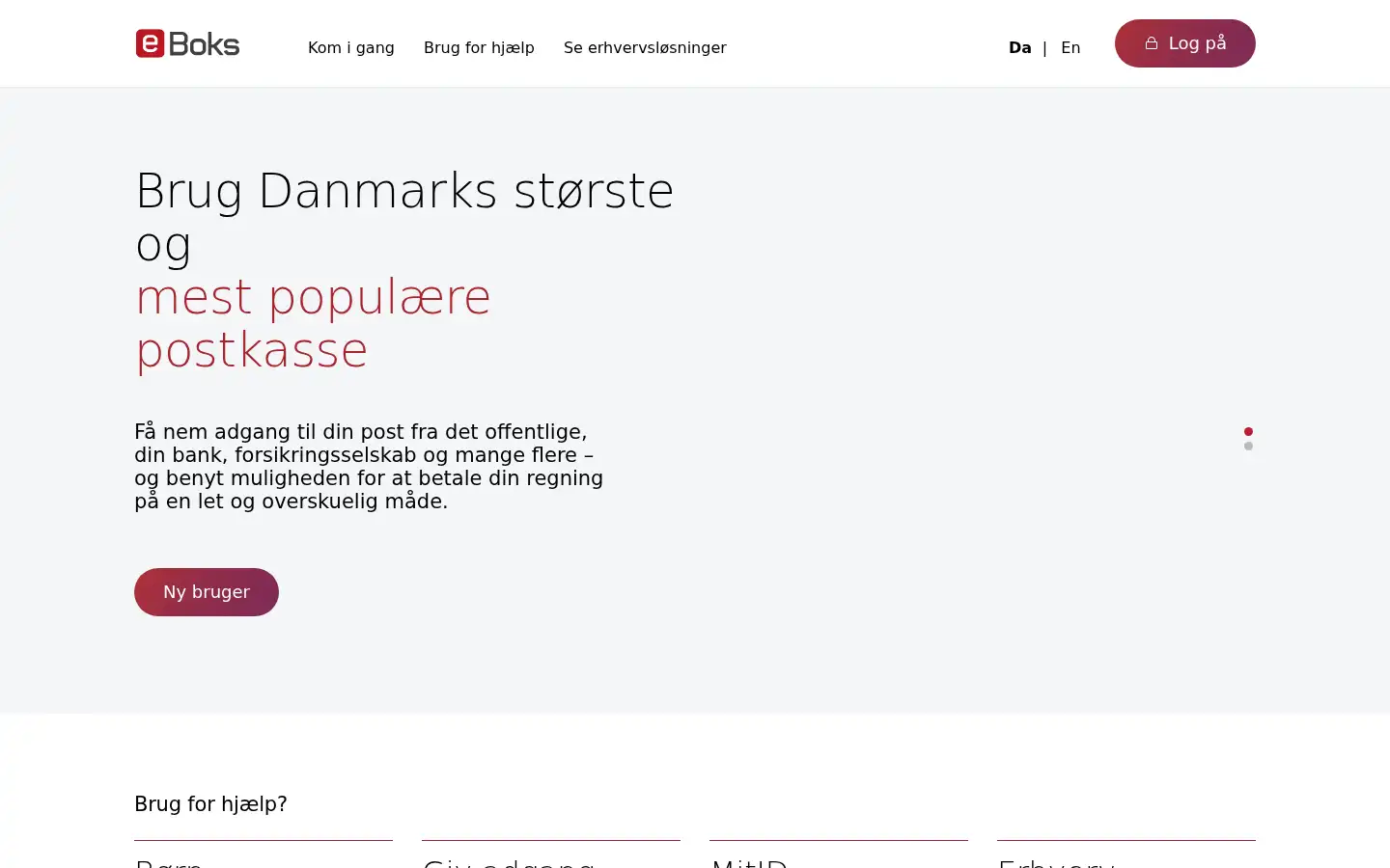 Screenshot of e-boks.dk