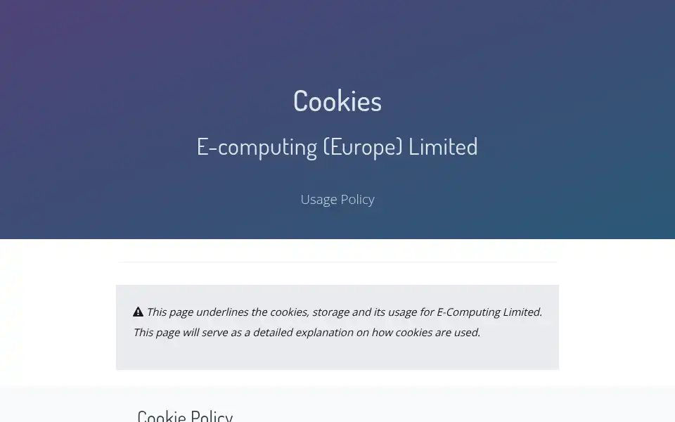 Screenshot of e-computing.co.uk