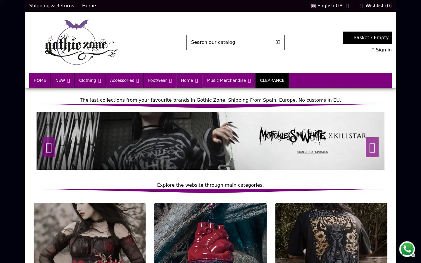 Screenshot of e-gothiczone.com