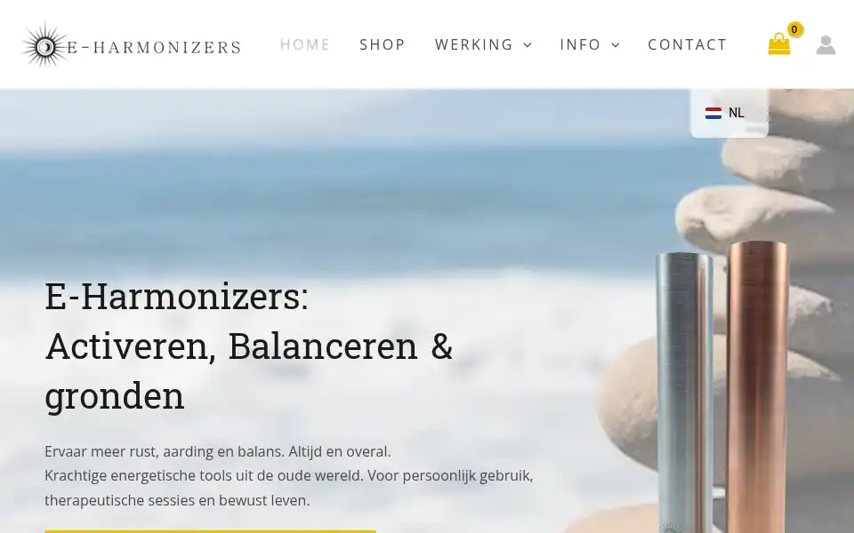 Screenshot of e-harmonizers.com