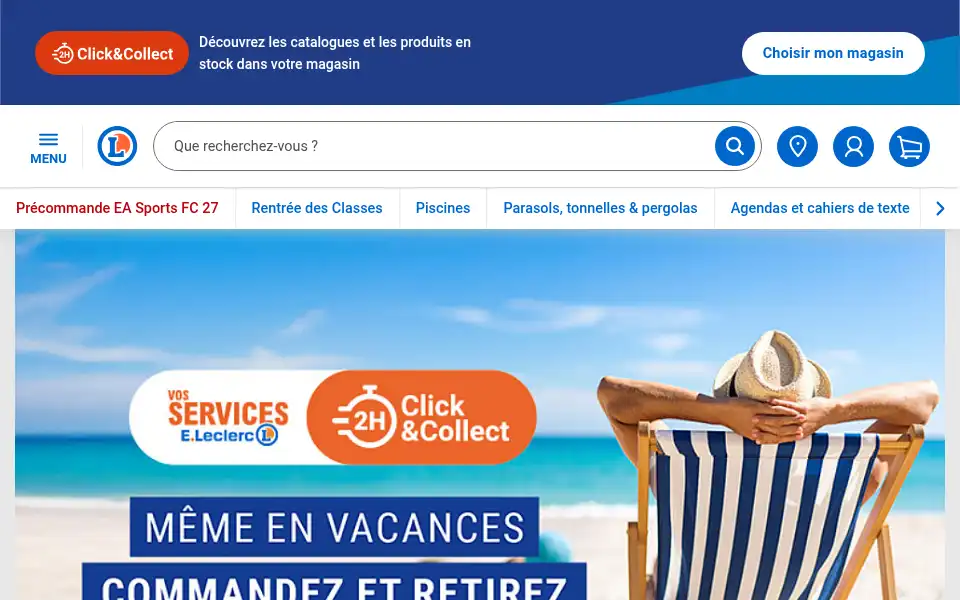 Screenshot of e-leclerc.com