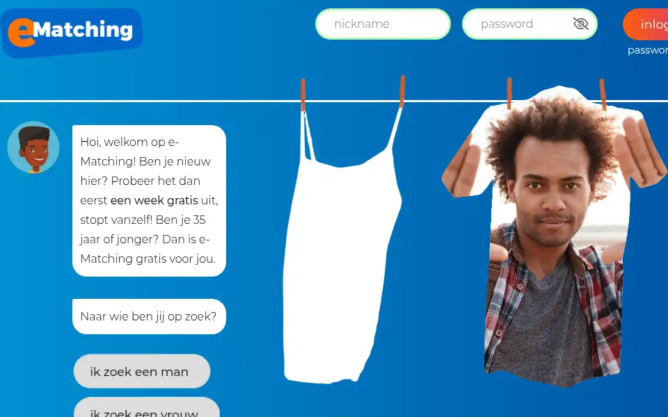 Screenshot of e-matching.nl