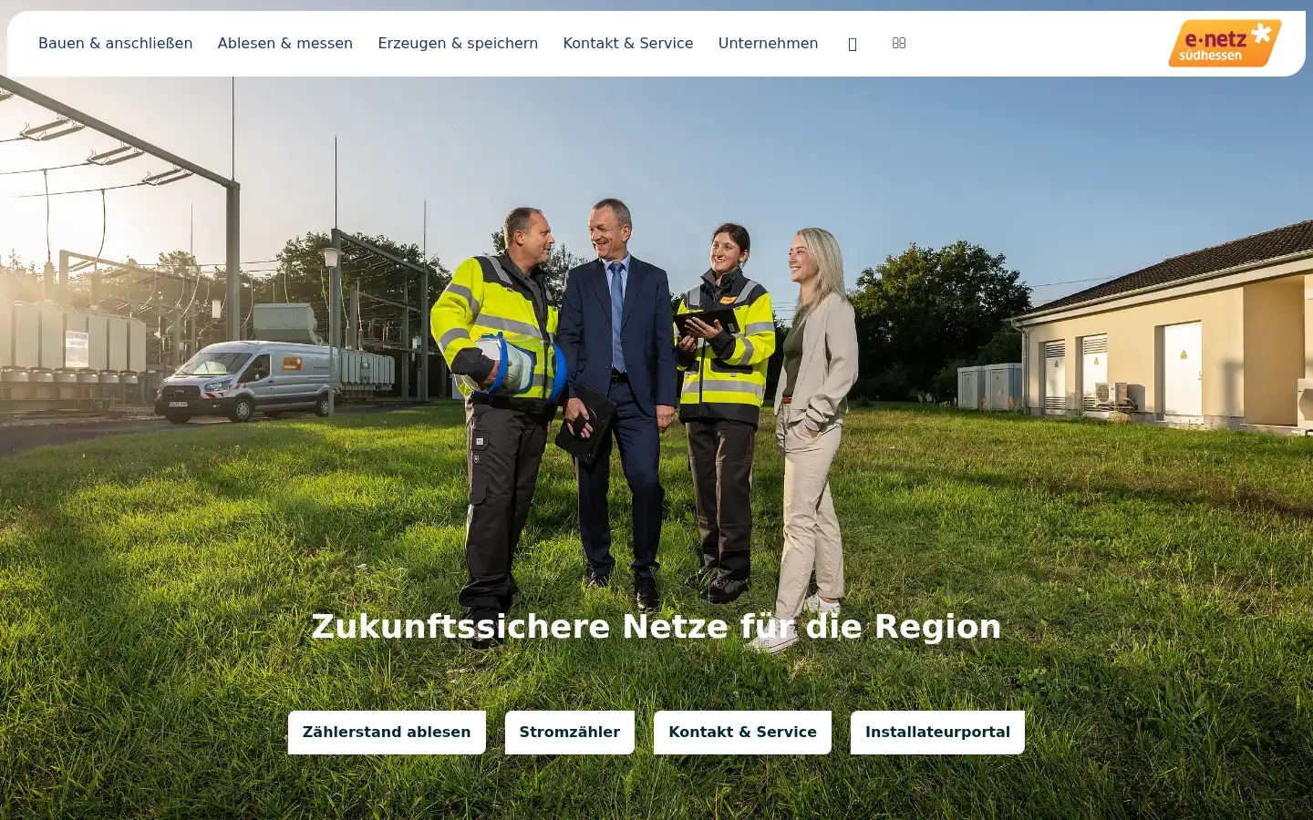 Screenshot of e-netz-suedhessen.de