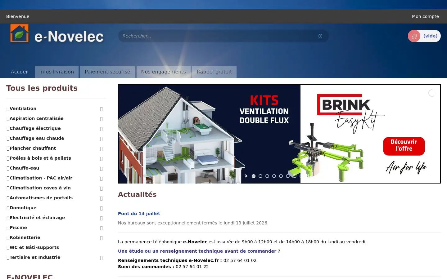 Screenshot of e-novelec.fr