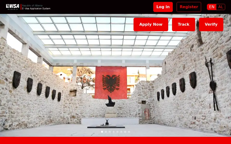 Screenshot of e-visa.al