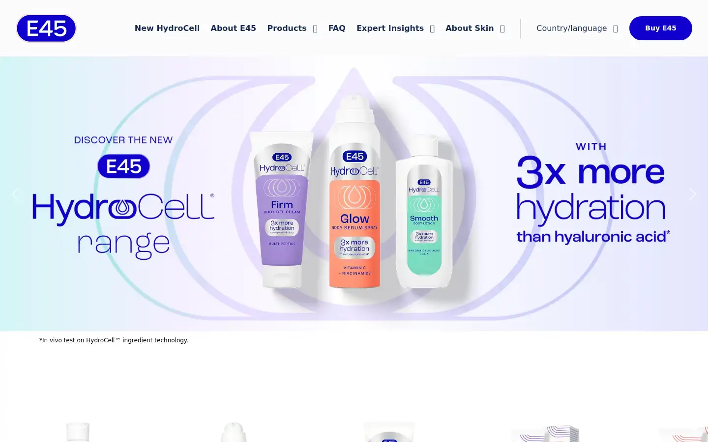 Screenshot of e45.co.uk