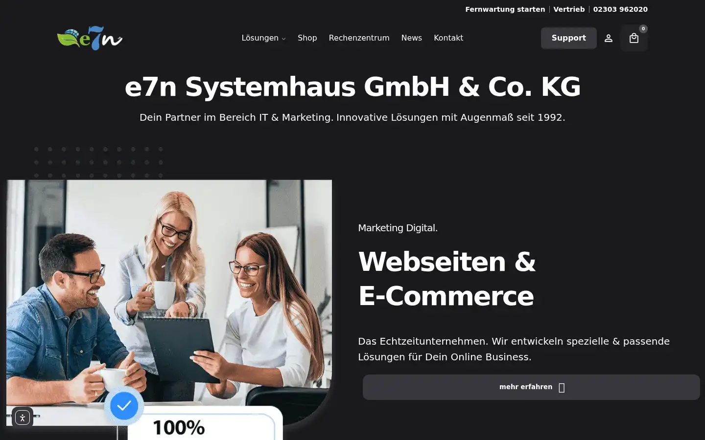 Screenshot of e7n.de