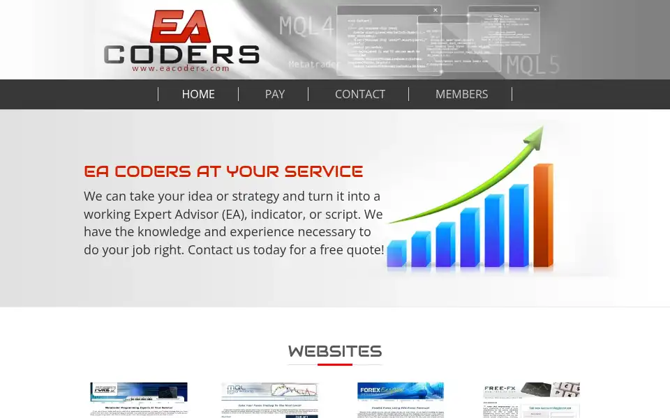 Screenshot of eacoders.com