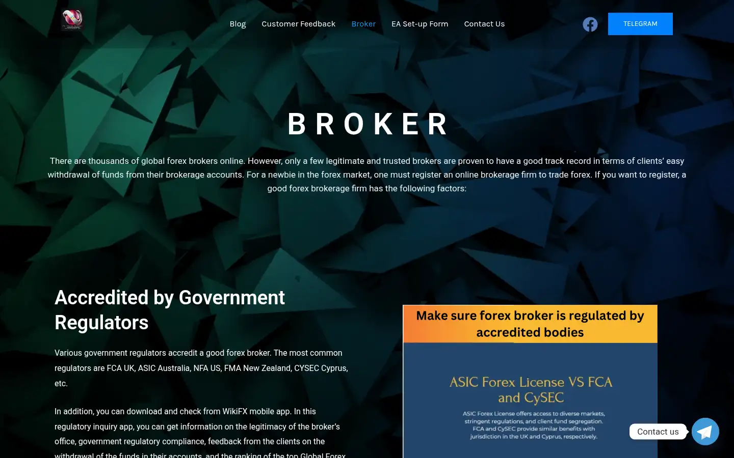 Screenshot of eaforexglobal.com