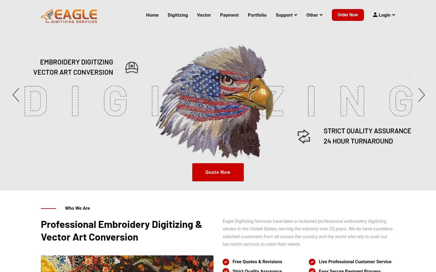 Screenshot of eagledigitizing.com