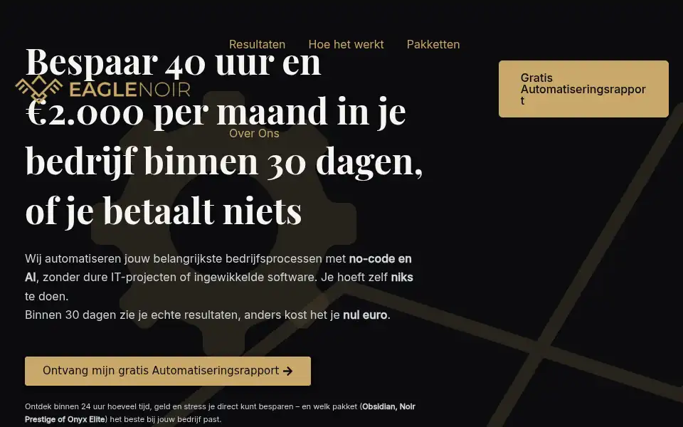 Screenshot of eaglenoir.com