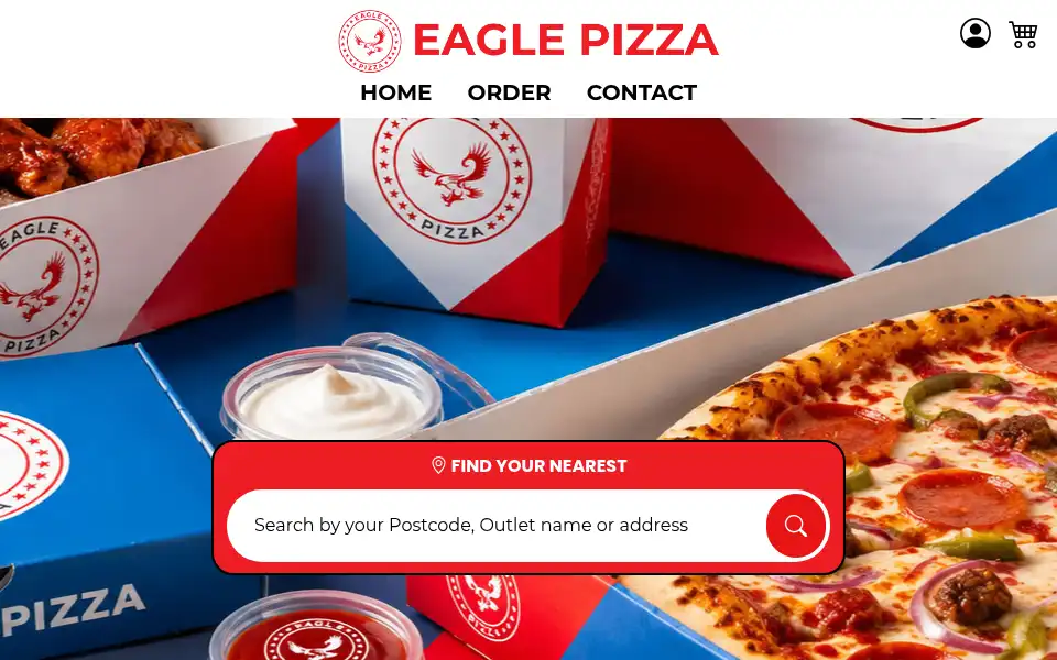 Screenshot of eaglepizza.co.uk