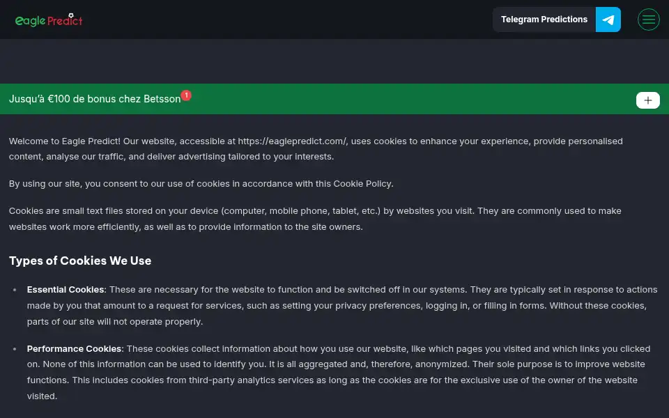 Screenshot of eaglepredict.com