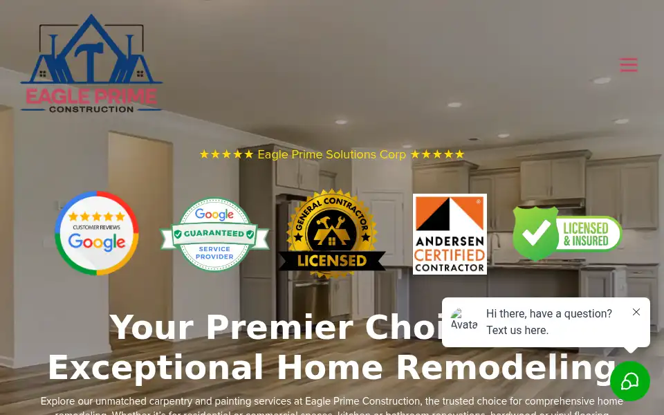 Screenshot of eagleprimeconstruction.com