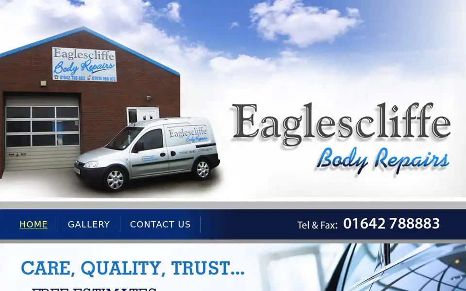 Screenshot of eaglescliffebodyrepairs.co.uk