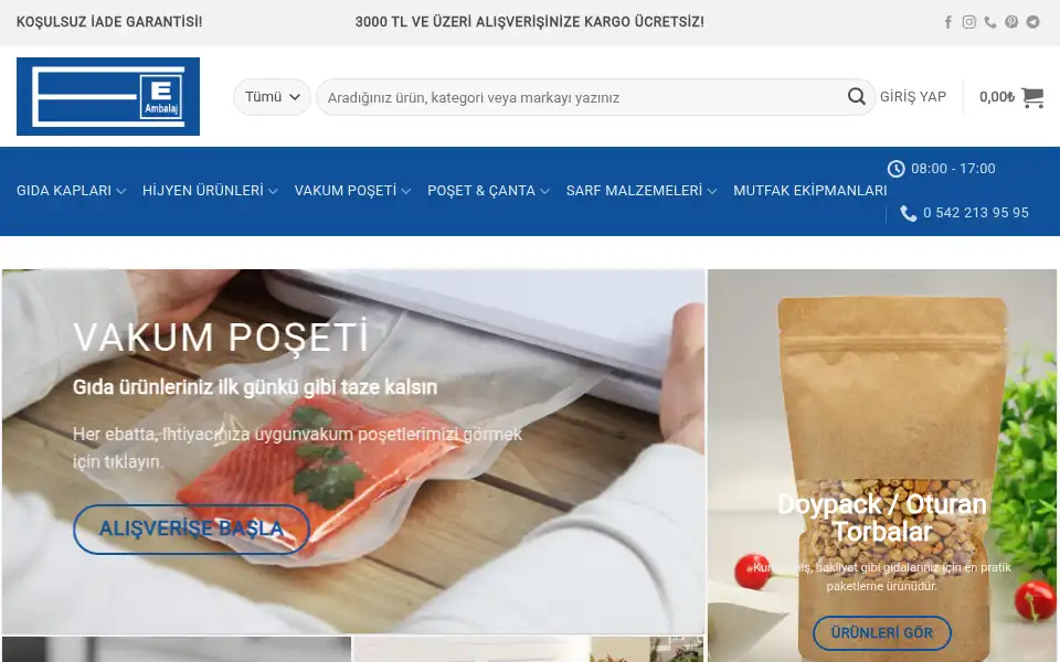 Screenshot of eambalaj.com.tr