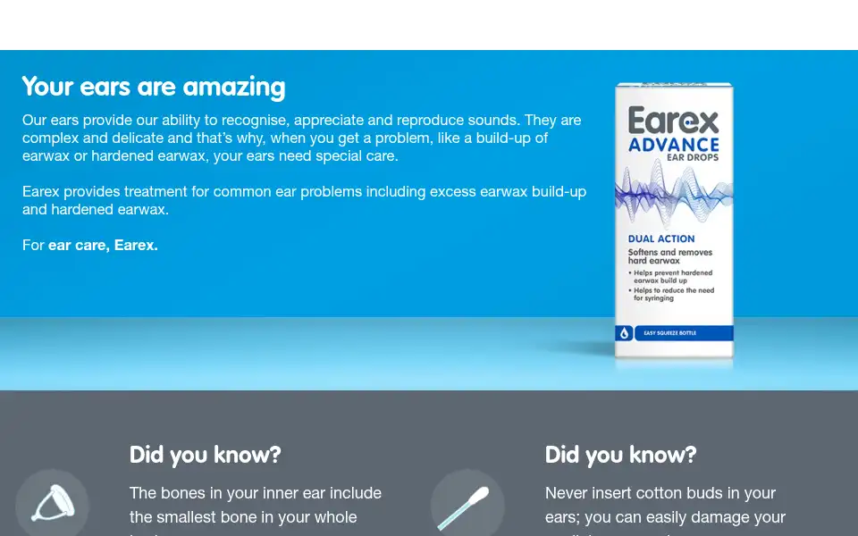 Screenshot of earex.co.uk
