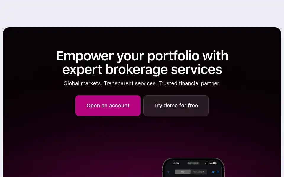 Screenshot of earn.eu