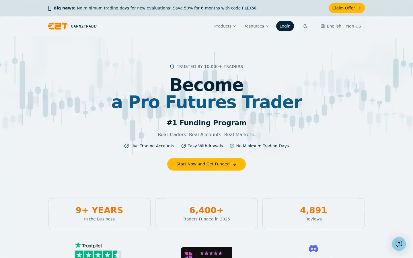 Screenshot of earn2trade.com