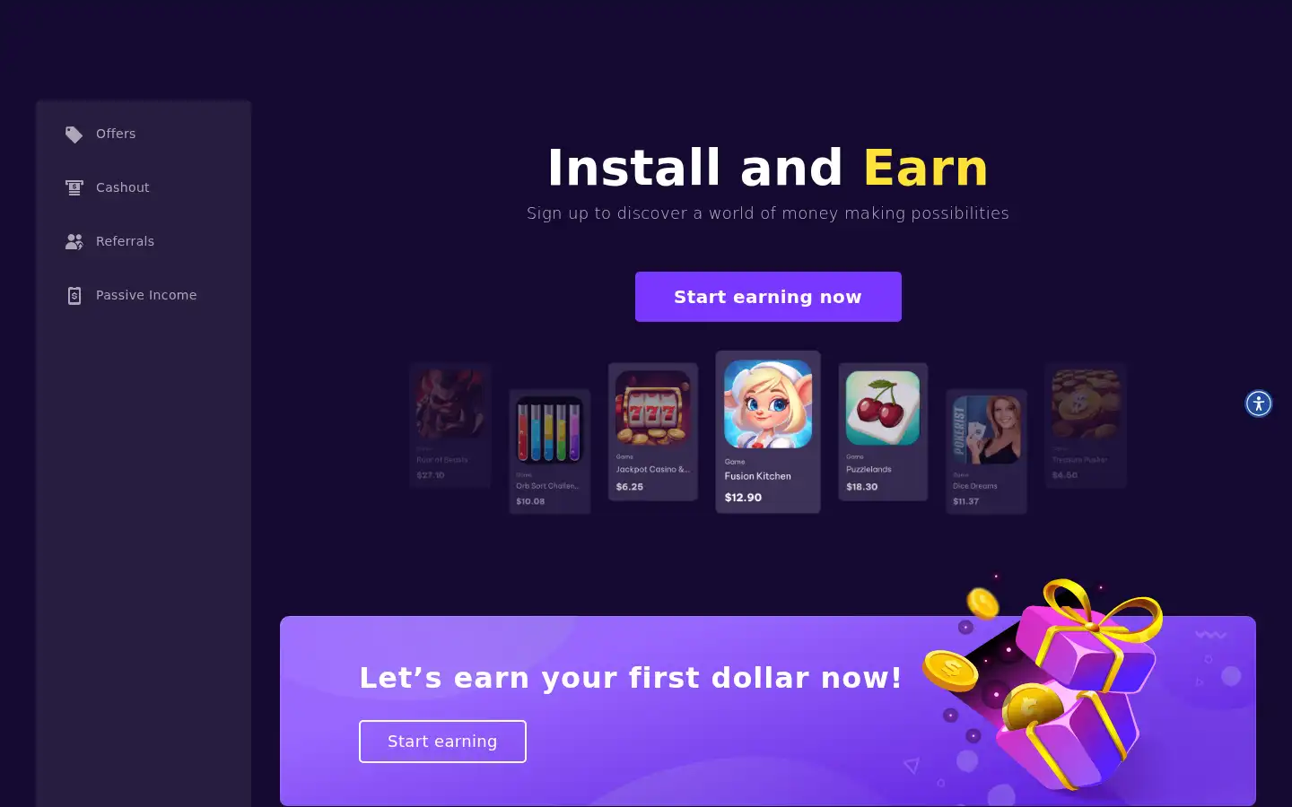 Screenshot of earnapp.com
