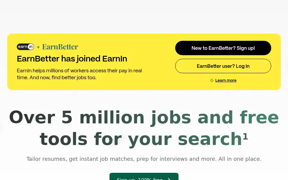 Screenshot of earnbetter.com