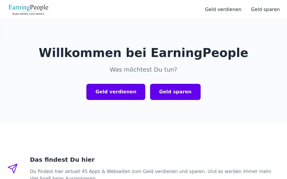 Screenshot of earningpeople.com
