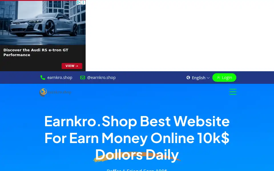 Screenshot of earnkro.shop