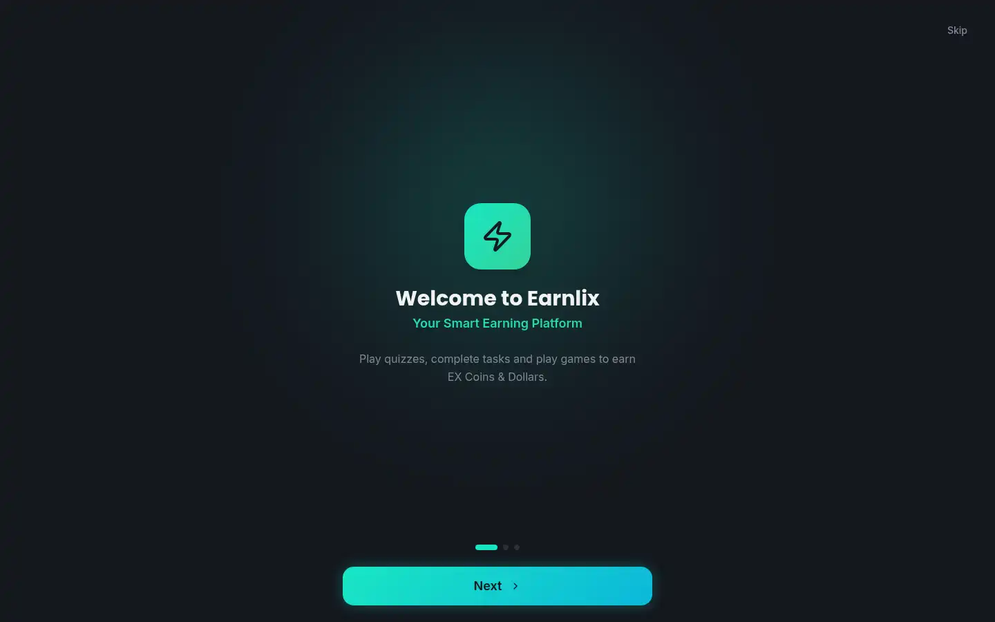 Screenshot of earnlix.app