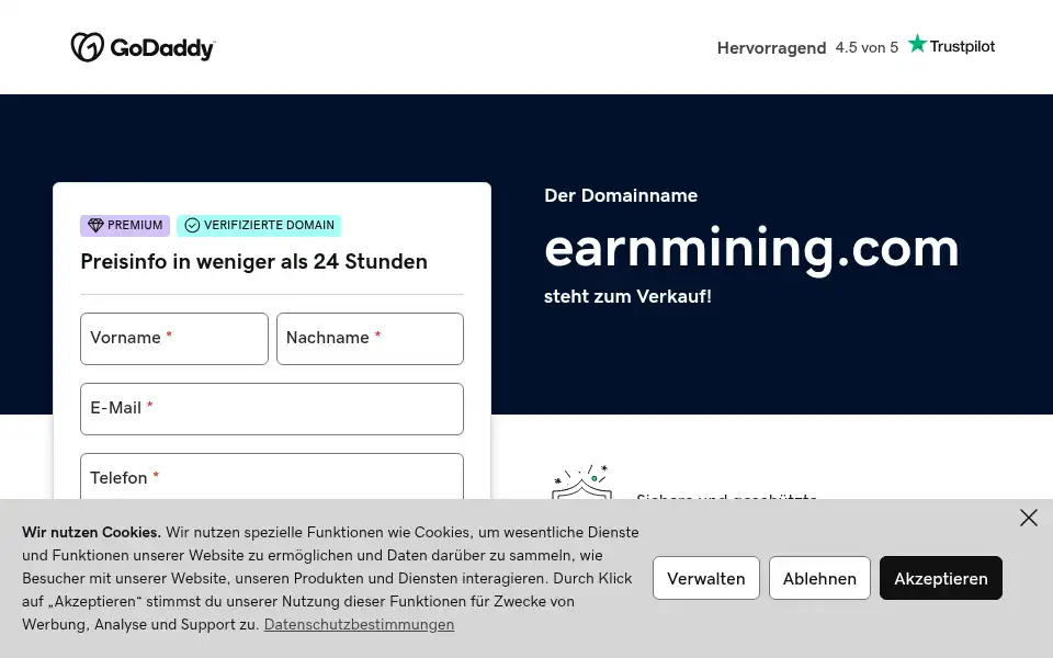 Screenshot of earnmining.com