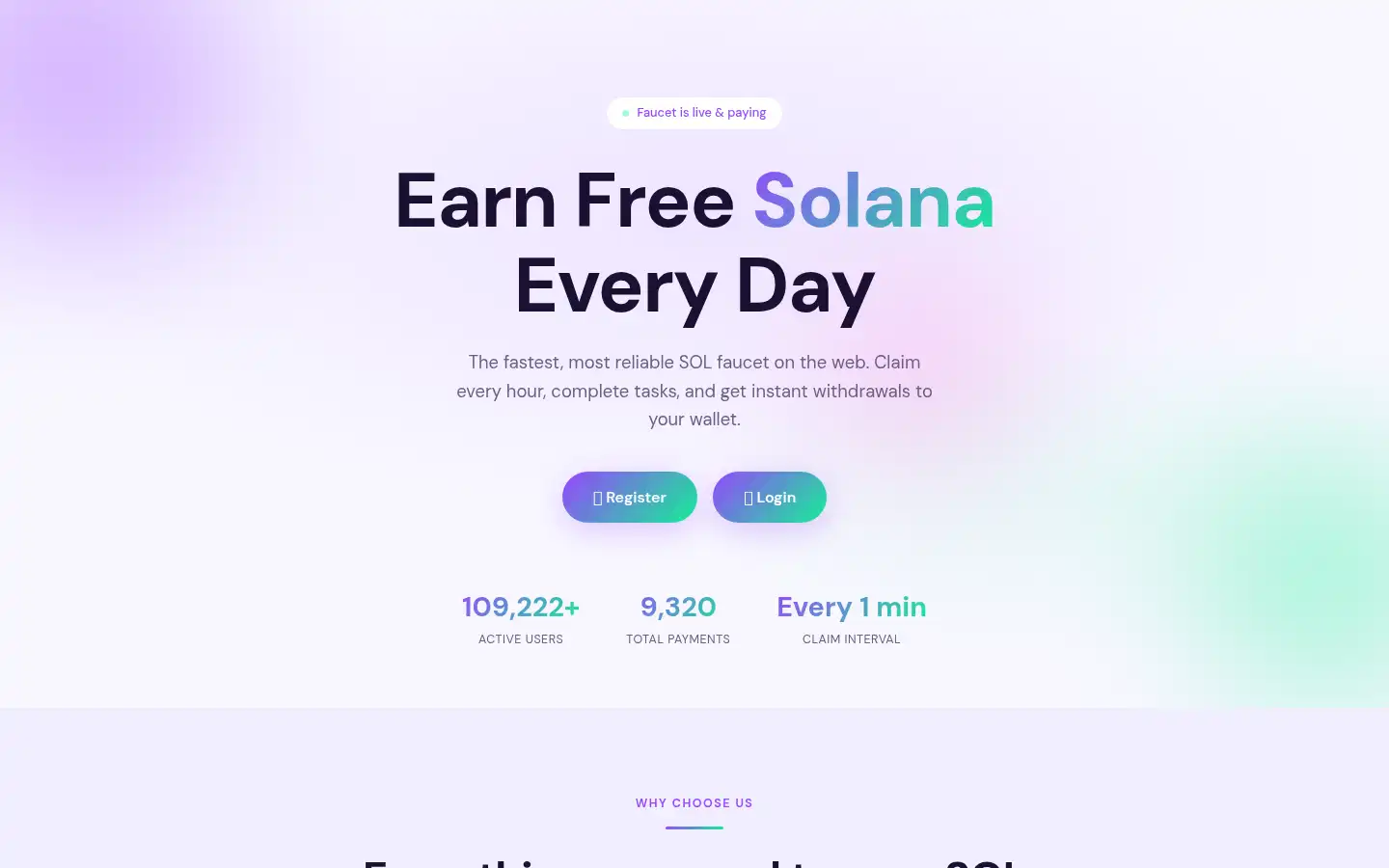 Screenshot of earnsolana.xyz