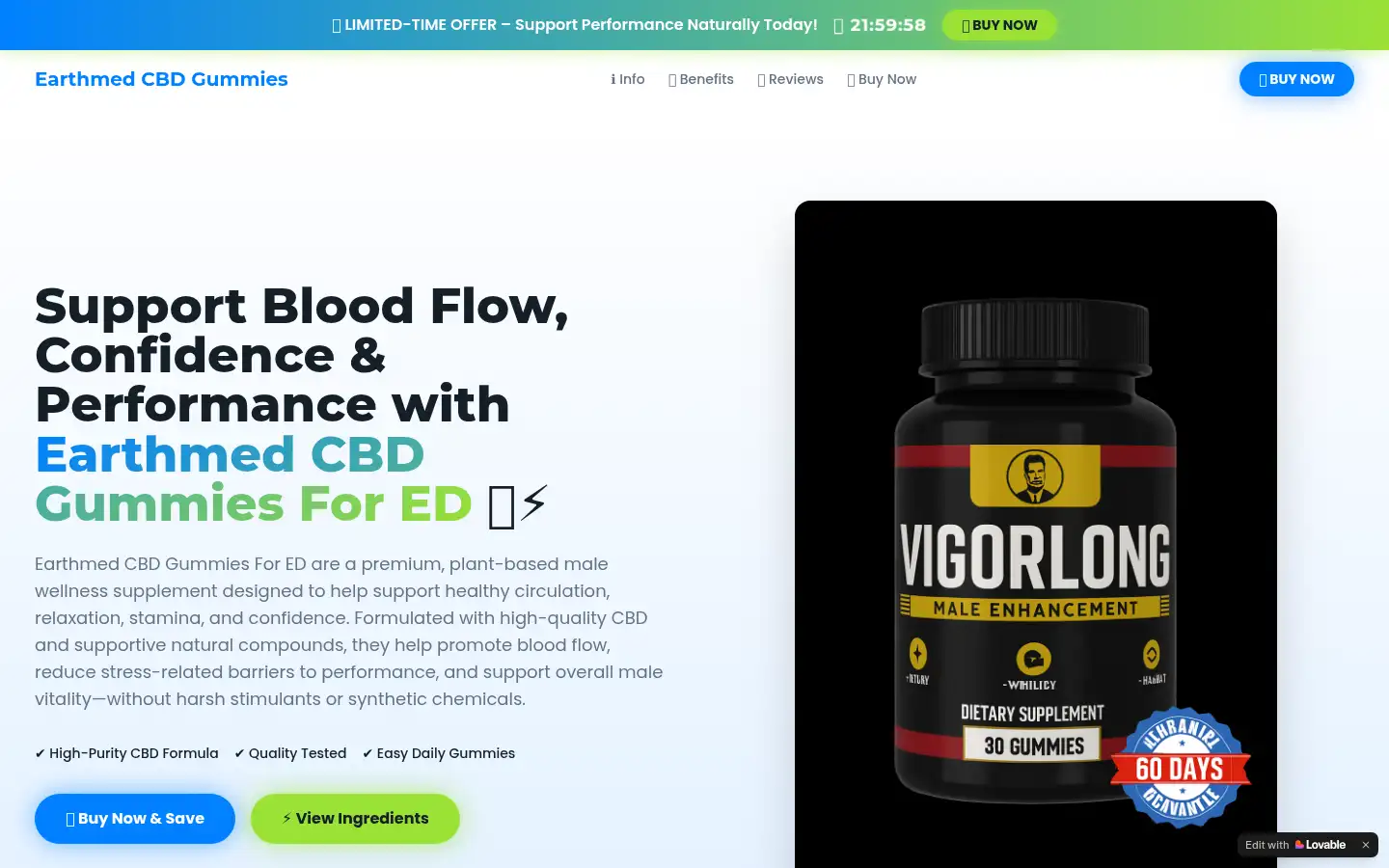 Screenshot of earthmedcbd.lovable.app
