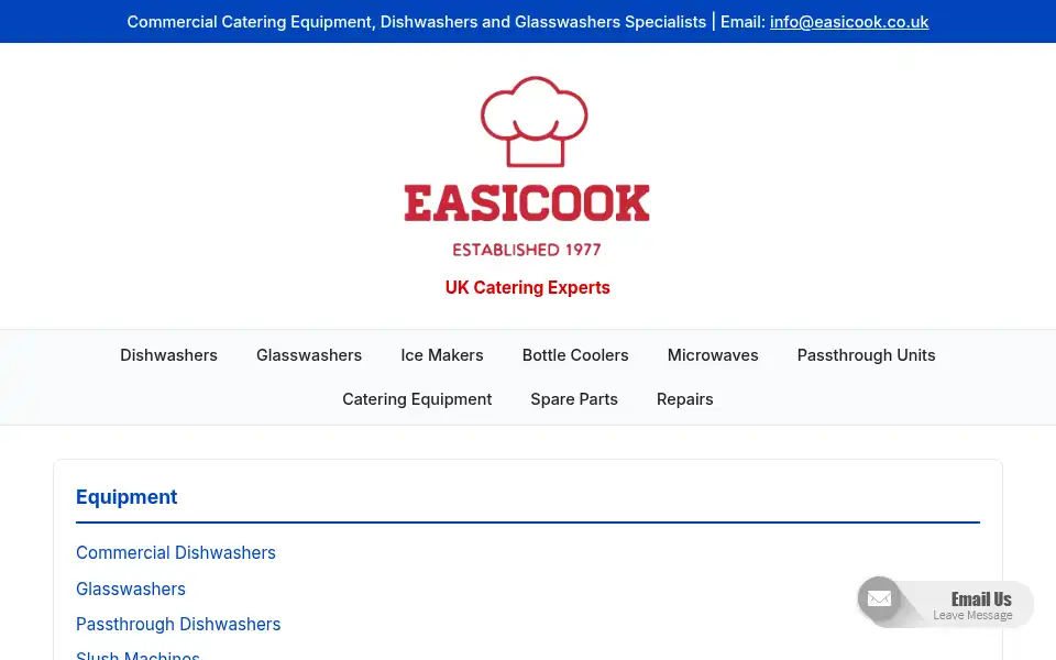 Screenshot of easicook.co.uk