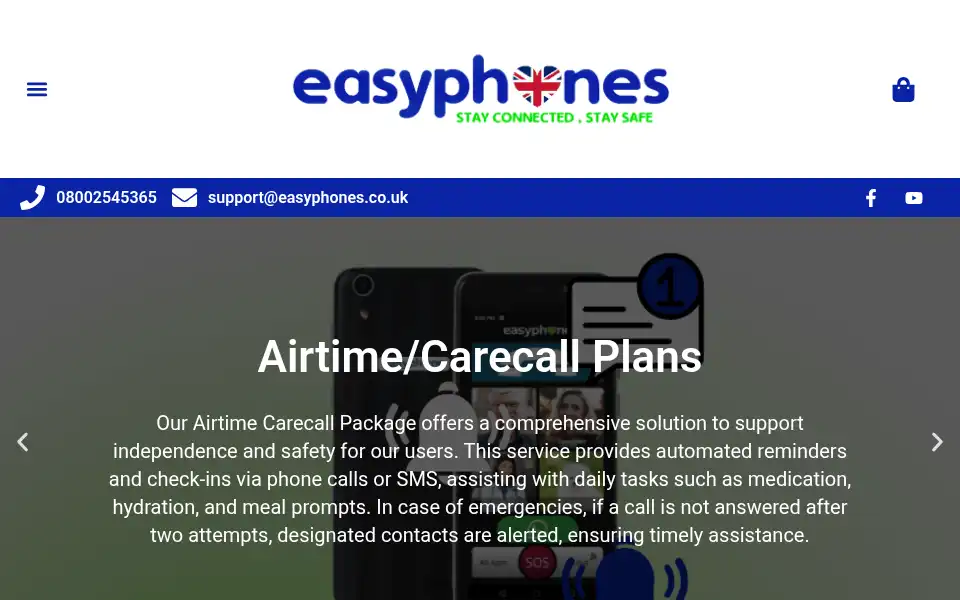 Screenshot of easiphones.com