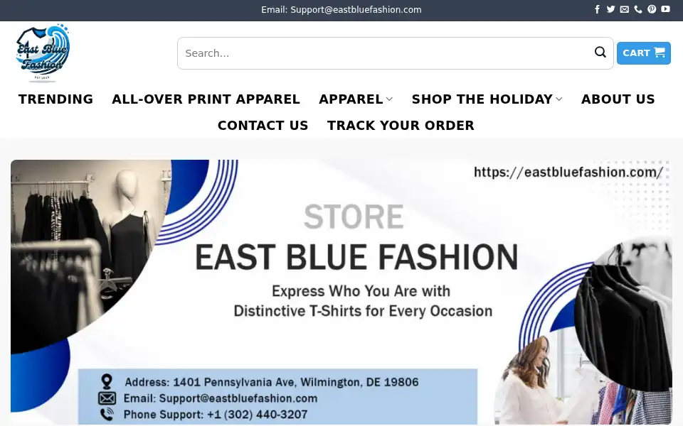 Screenshot of eastbluefashion.com