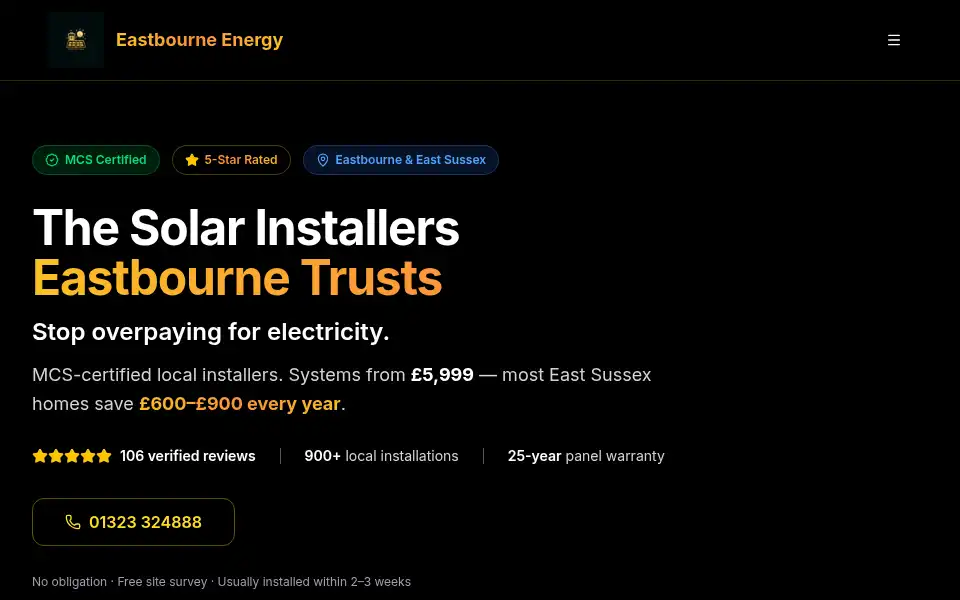 Screenshot of eastbourne.energy