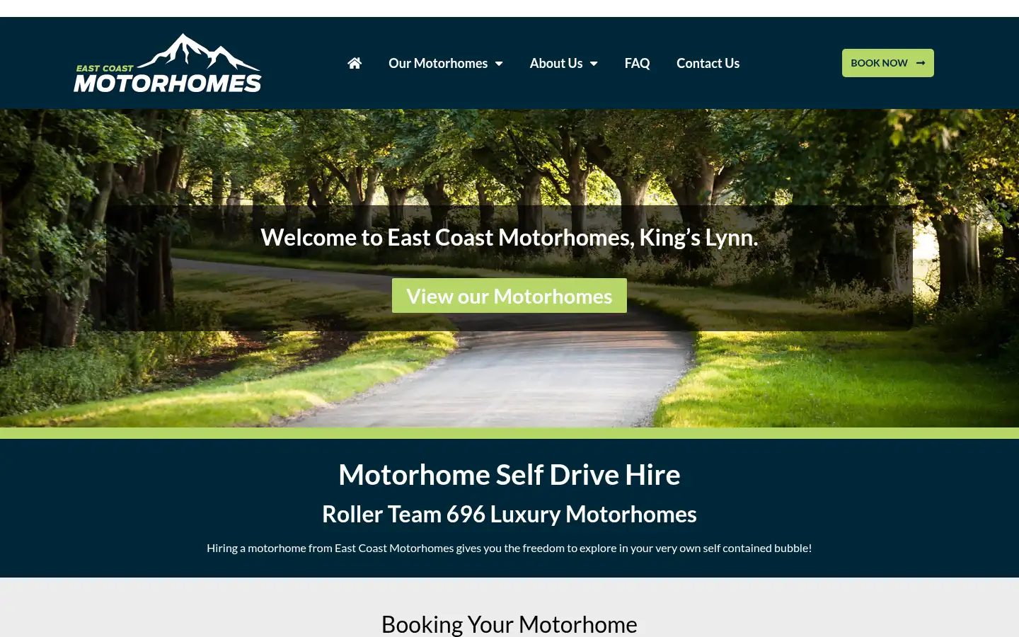 Screenshot of eastcoastmotorhomes.co.uk