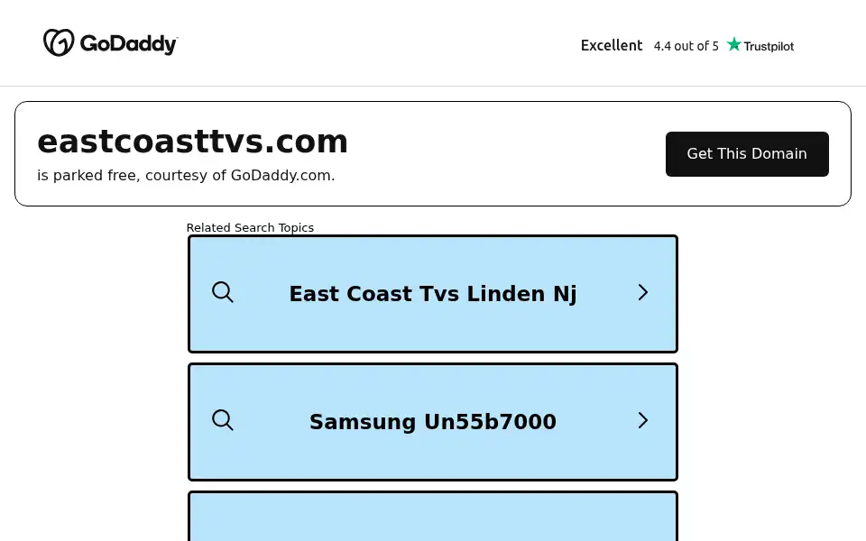 Screenshot of eastcoasttvs.com