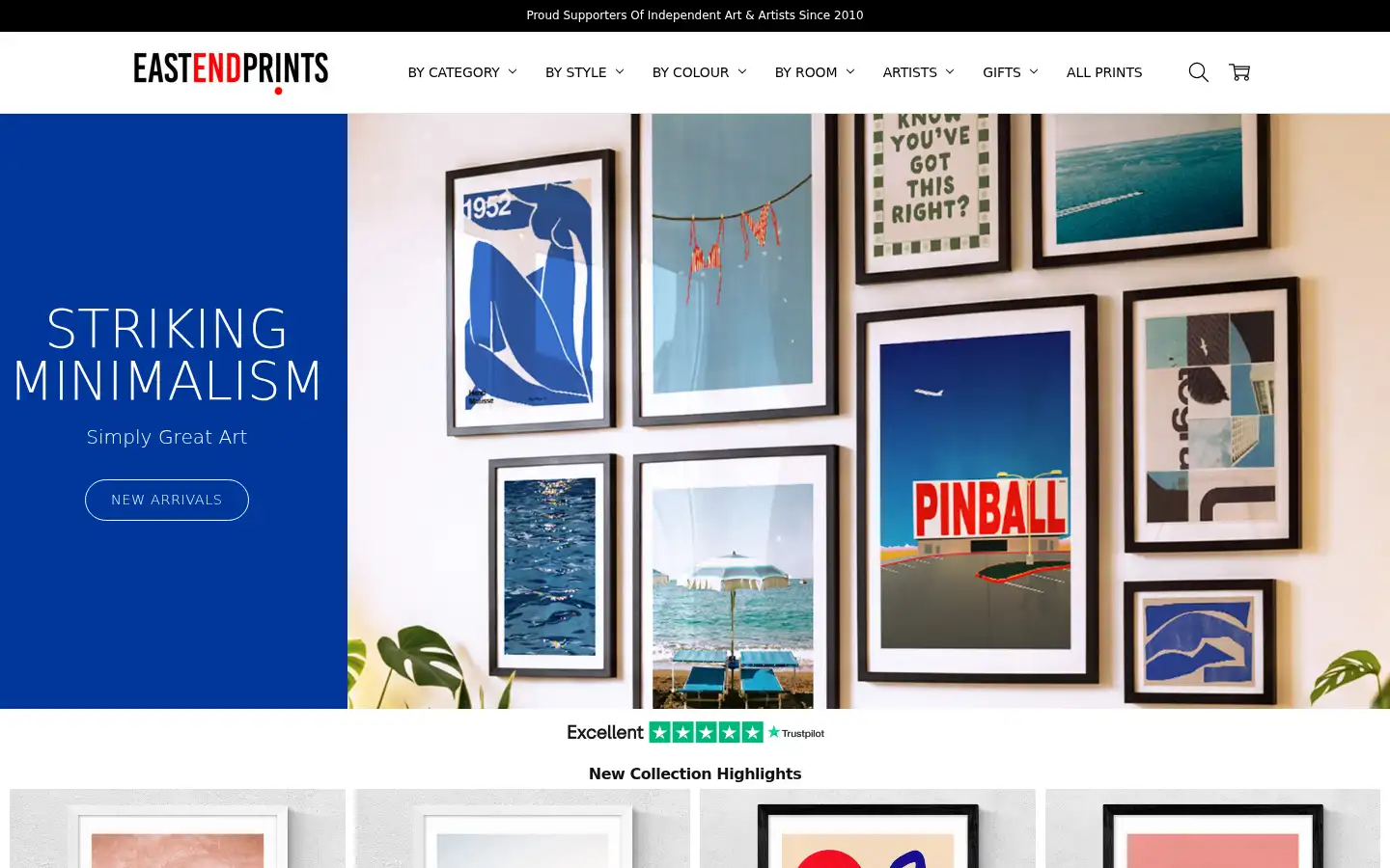 Screenshot of eastendprints.co.uk