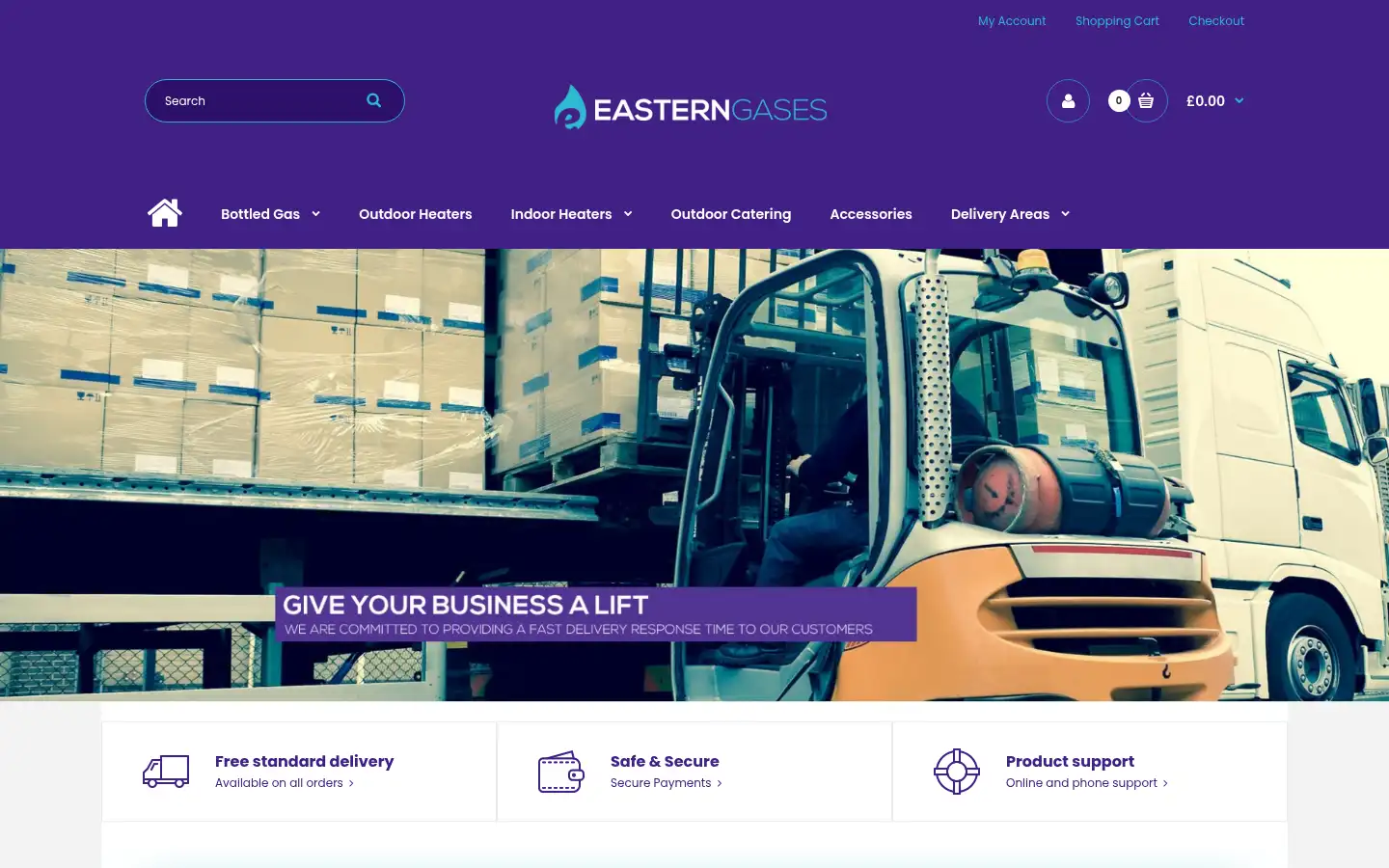 Screenshot of easterngases.co.uk