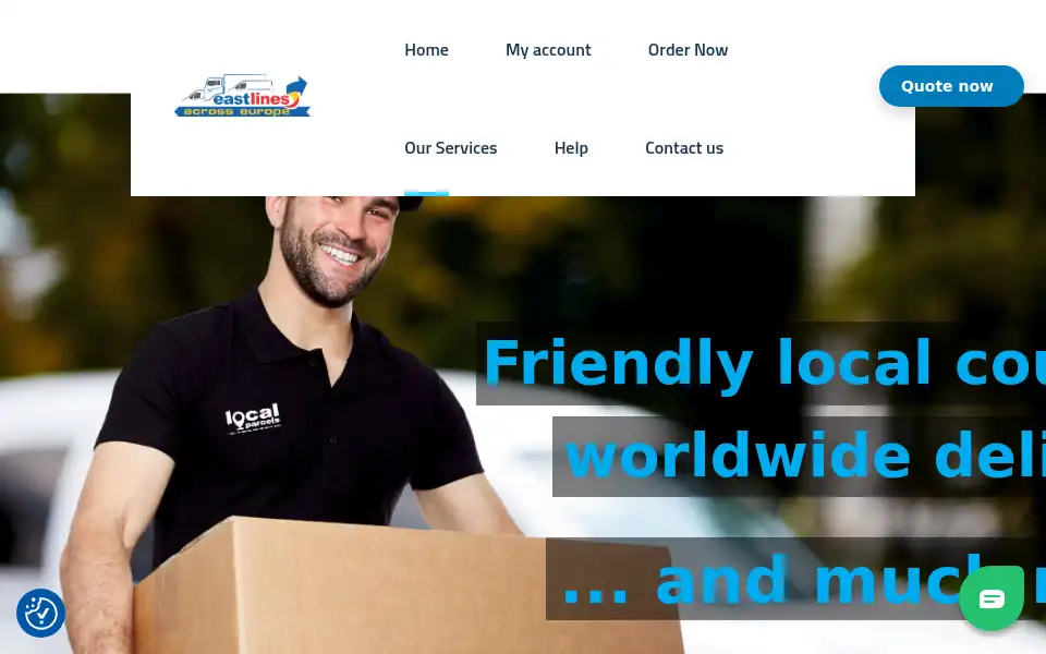 Screenshot of eastlines.co.uk